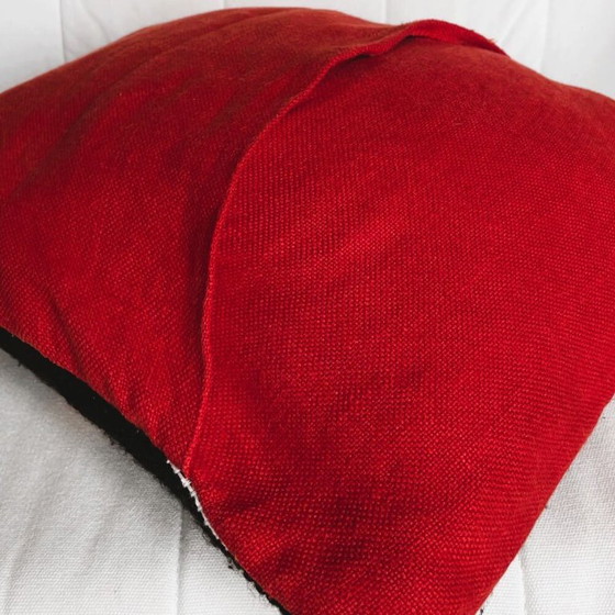Vintage jaren 70 Portugese Arraiolos Geweven Geometrische Kussenhoes – Kussentjes, Textile (photo 9 of 9)