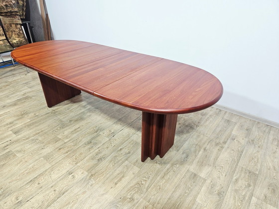 Mid-Century Uitschuifbare Tafel in Teak S. Burchardt-Nielsen, Denemarken, jaren 80 – Eettafels (photo 14 of 19)