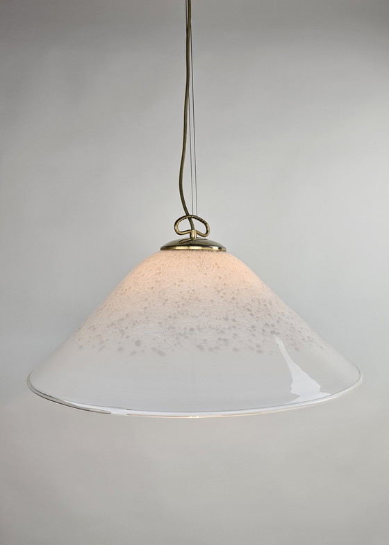 Image 1 of Italiaanse Hanglamp met gewolkt glas