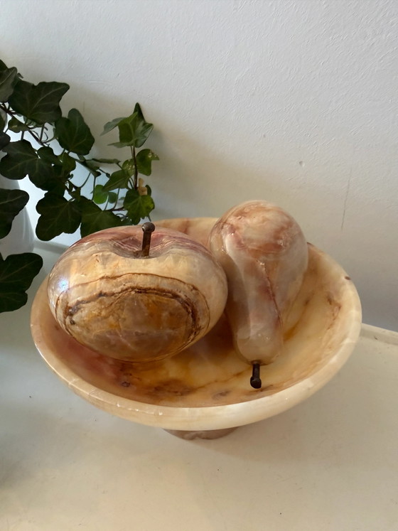 Ciotola per frutta in onice con pera e mela – Ciotole, Vintage (photo 2 of 9)