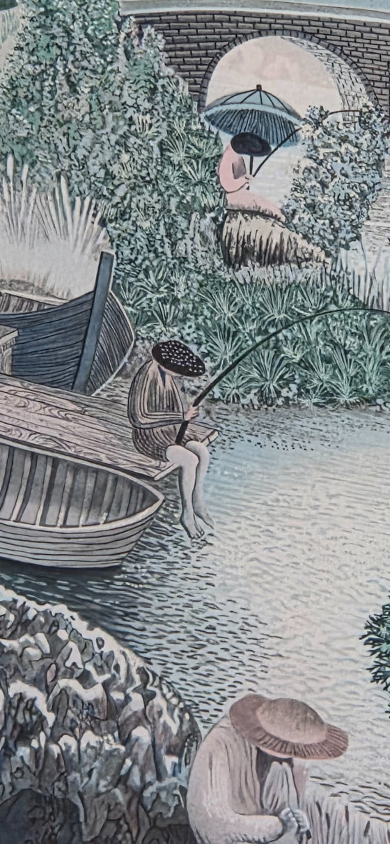 Image 1 of Degans Xavier (1949-) - Lithografie, proefdruk van de kunstenaar (ref 4116)