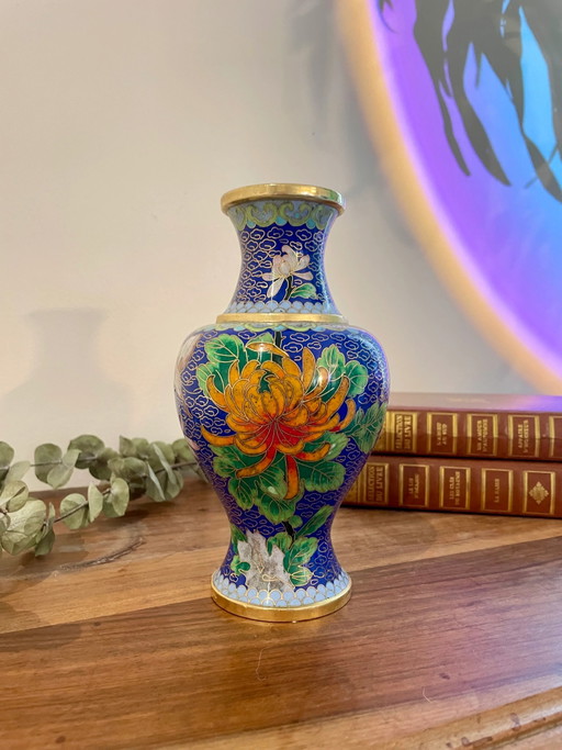 Jarrón Chino Cloisonné