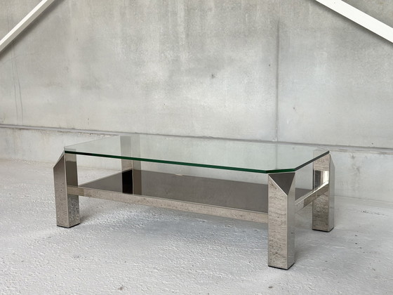 Vintage Coffeetable by Belgochrom – Tavolini da caffè, Chrome, Glass (photo 6 of 8)
