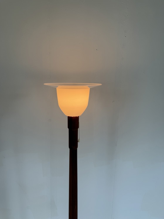 Image 1 of Lampada da terra vintage in teak, Domus '70