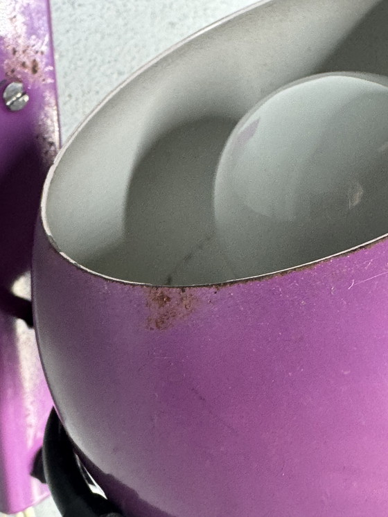Image 1 of Purple wall lamp in retro Gepo style