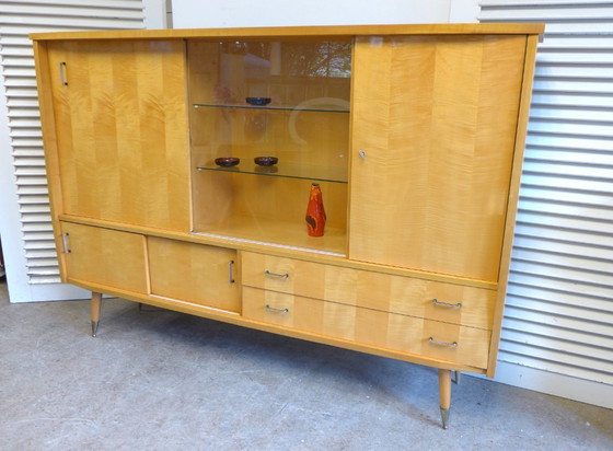 Image 1 of Magnifique buffet haut vintage du milieu du siècle