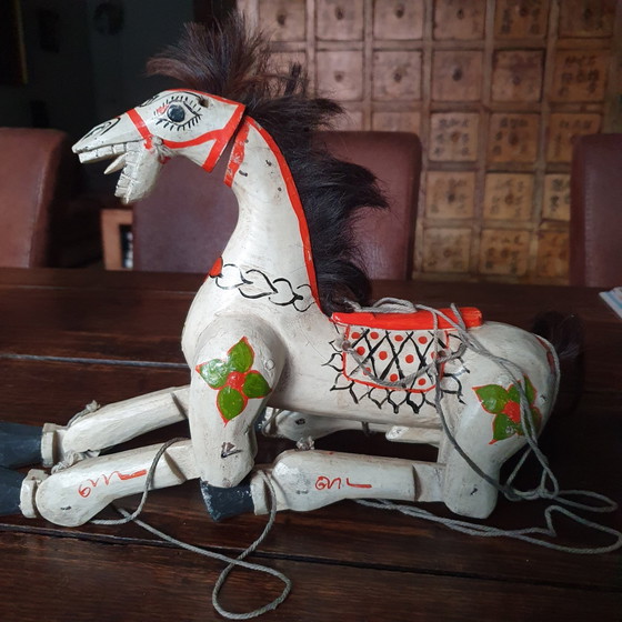 Image 1 of Pferd Marionette Alt Handgemacht