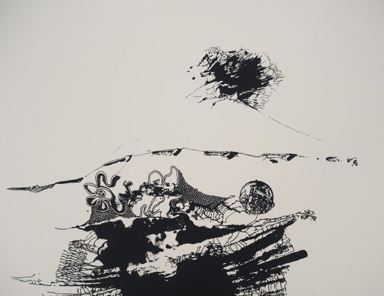 Jean-Pierre Vielfaure: Ensueño abstracto, serigrafía original firmada. – Litografías y grabados, Paper (photo 7 of 7)