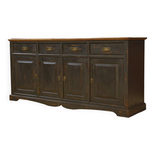 Schieferfarbenes Sideboard 1960er Jahre