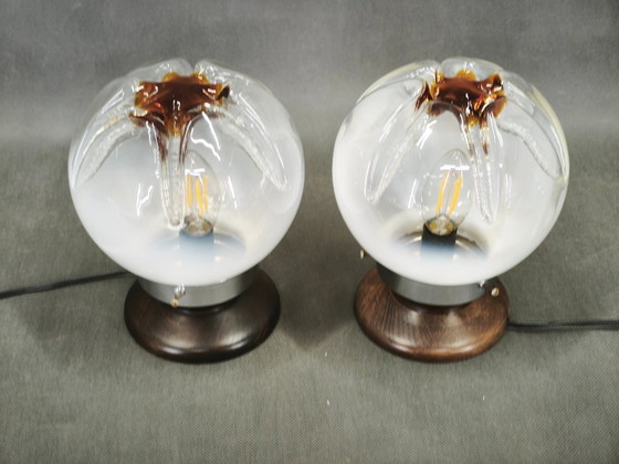 Paar Murano Glas Tischlampen, Italien, 1950er Jahre – Other (photo 2 of 10)