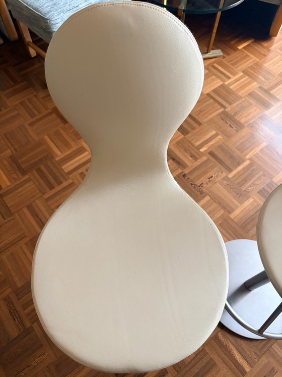 2x Varier Eight Sgabelli da bar (Pelle, regolabili in altezza) Design Premium – Cromo (photo 5 of 8)