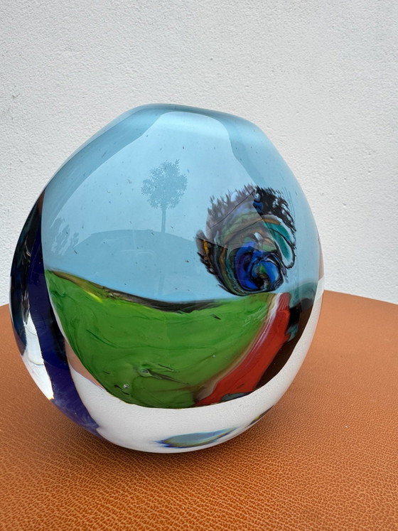 Vaso in vetro soffiato d'arte, Vasi, Multicolore (foto 4 di 10)