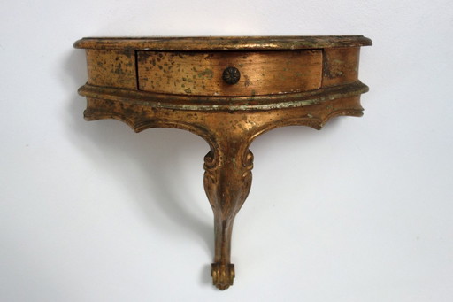 Vintage wooden wall console