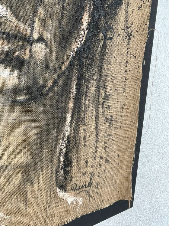 Image 1 of René Rikkelman - painting on jute on linen
