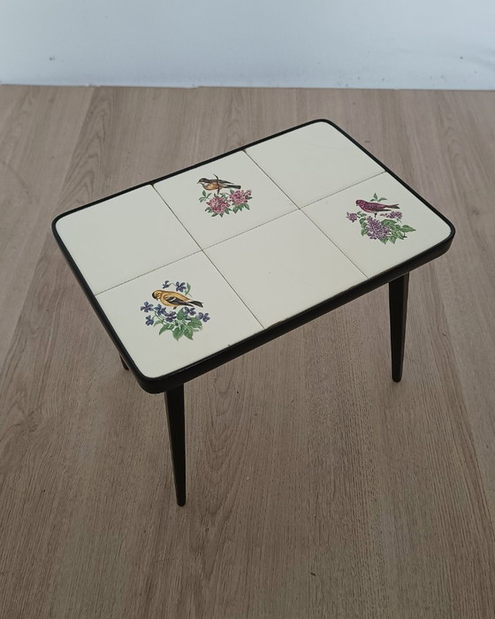 Image 1 of Table d'appoint Vaza Roden avec tableau en carreaux