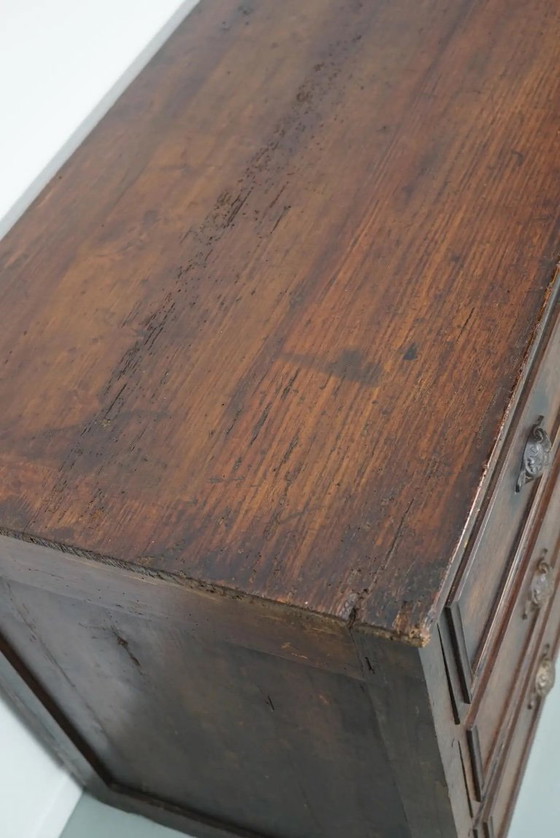 Image 1 of Armoire d'apothicaire/classeur ancienne en chêne et bois fruitier français, début du XXe siècle