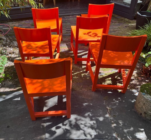 6 x Orange Shaker AVL von Moooi – eetkamerstoelen, Wood (photo 2 of 15)