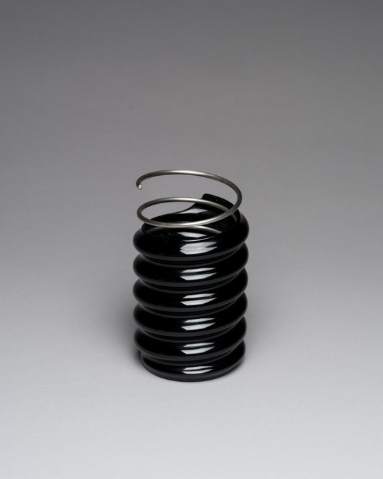 Image 1 of Rosenthal Studio-Line “Ringoletto” Transformable Vase Ron Arad Black Porcelain