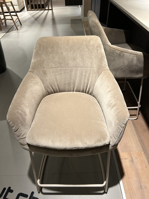 4 x Mobitec Barhocker – barkrukken, Metal, Velvet