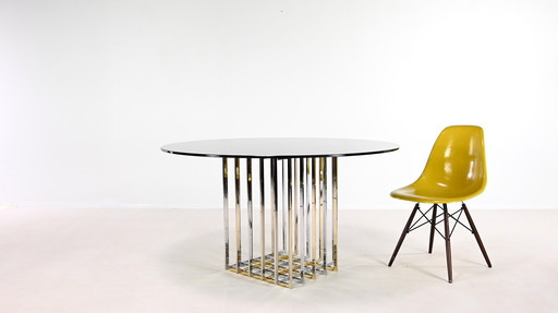 Pierre Cardin, “Cage” Dining Table, Chrome and Gilded Chrome. France, C.1970.
