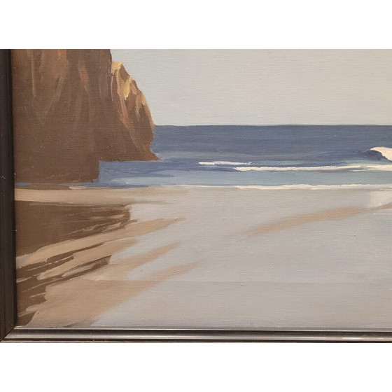 Image 1 of Vintage painting "Spanish seascape", 1970s