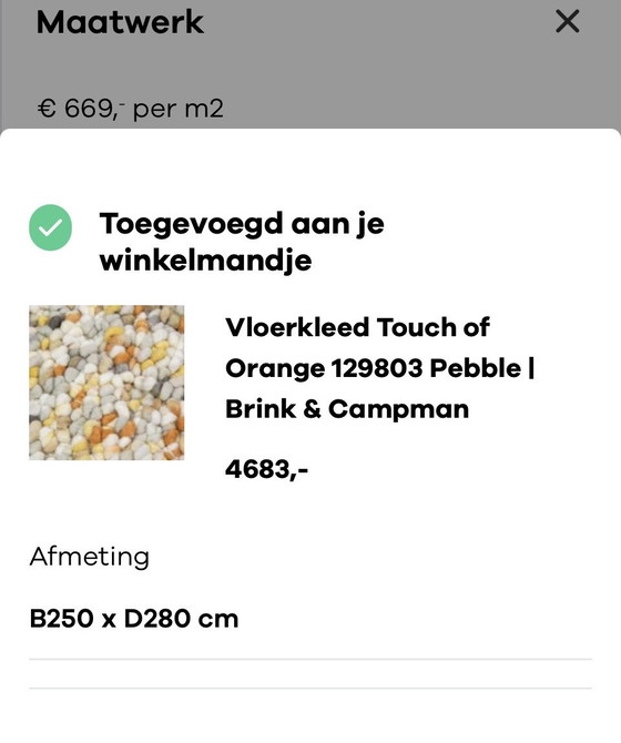 Image 1 of Modello da esposizione Brink and Campman Pebble Touch of Orange 250 x 280