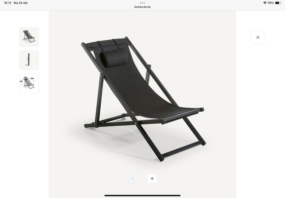 Image 1 of 2 sillones plegables negros