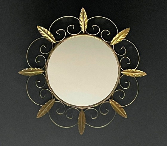 Image 1 of Deknudt Sun Mirror * Hollywood Regency * 60s Vintage