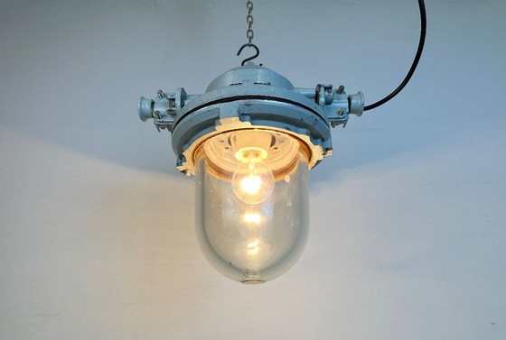Image 1 of Grey Industrial Cast Aluminium Explosion Proof Light, 1970s