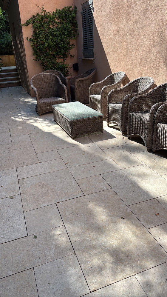 Image 1 of Faux Wicker rectangular Coffee Table