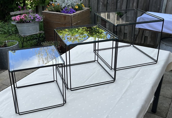 Image 1 of Tables d'appoint Cube Design Isocele (3) - Design Max Sauze - années 1970