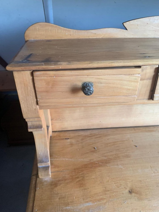Image 1 of Vintage Kersenhouten Kast met Lades en Opzetstuk