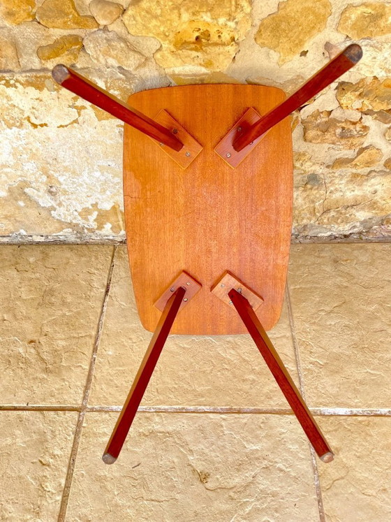 Image 1 of Table d'appoint vintage en acajou, style milieu du siècle, années 1960