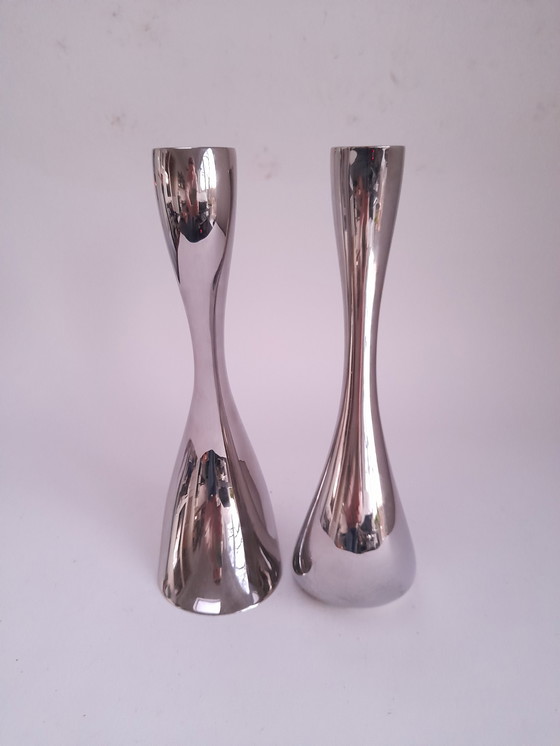 Image 1 of Grandes candelabros Cobra de Georges Jensen, Dinamarca