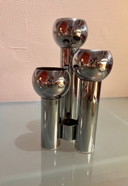 Chromen Kandelaar, 3 Armen, Space Age, 1970