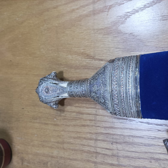 Image 1 of Authentic Artisan Silver Dagger – Handcrafted Masterpiece, 777g