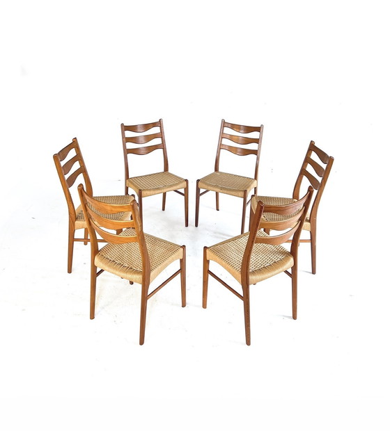 Image 1 of 6x Arne Wahl Iversen, Glyngøre Stolefabrik '60