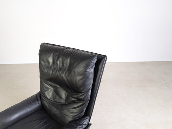 Image 1 of Poltrona design originale WK Wohnen in pelle nera
