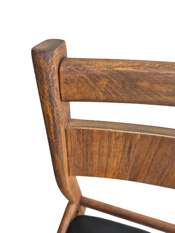 4 x Vintage Danish Thorsø Støle (T.S.M.) Dining Chair – Wood, Skai (photo 8 of 15)
