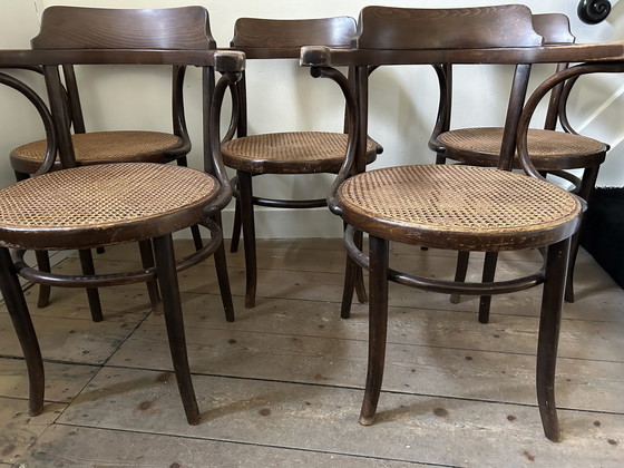 Image 1 of 5 Original Vintage Thonet Chairs No. 1047