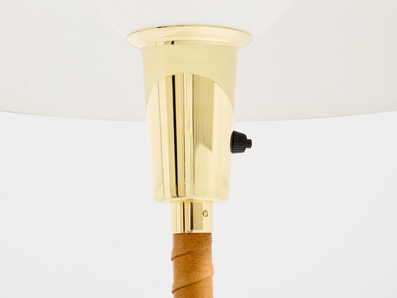 Image 1 of Lisa Johansson-Pape Ihanne Floor Lamp Brass Leather 1950