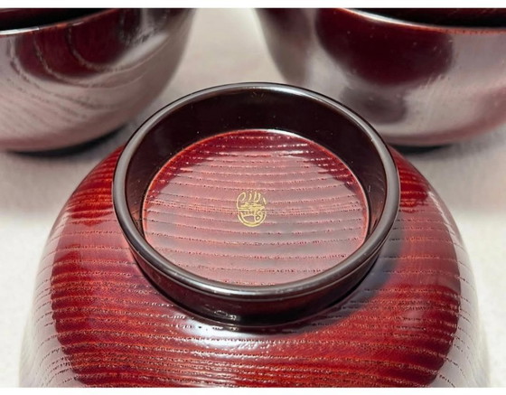 Image 1 of 5 magnifiques bols à soupe japonais Yamanaka par Zohiko Kyoto