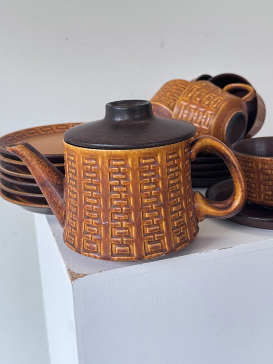 Vintage Ceramano Tea Set 'Epsilon' 1960s with Geometric Relief Pattern – Tableware, Ceramic (photo 4 of 11)