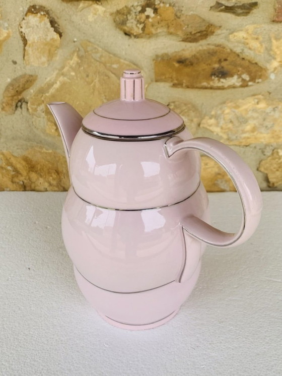 Image 1 of Art Deco theepot van RGK, Tsjechoslowakije, jaren 1930