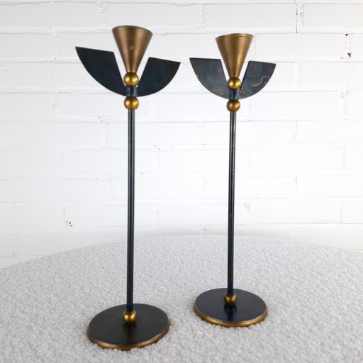 2 candelieri vintage Memphis Milano anni '80