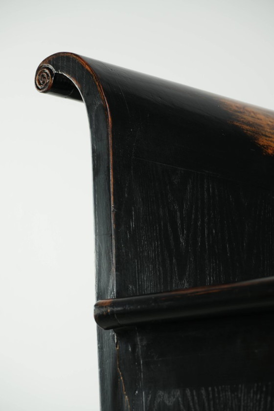 Schwarzer Holzstuhl/Beistellstuhl im chinesischen Stil mit wunderschönen Details und luxuriöser Optik (photo 14 of 14)
