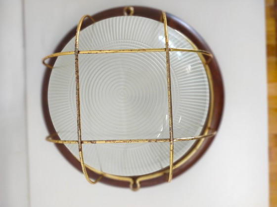 Image 1 of Lampade da parete a fienile vintage anni '70 (vetro diffuso)