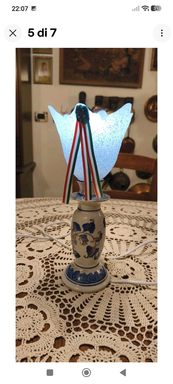 Table Lamp – Venetian Lagoon, Glass, Porcelain (photo 5 of 7)