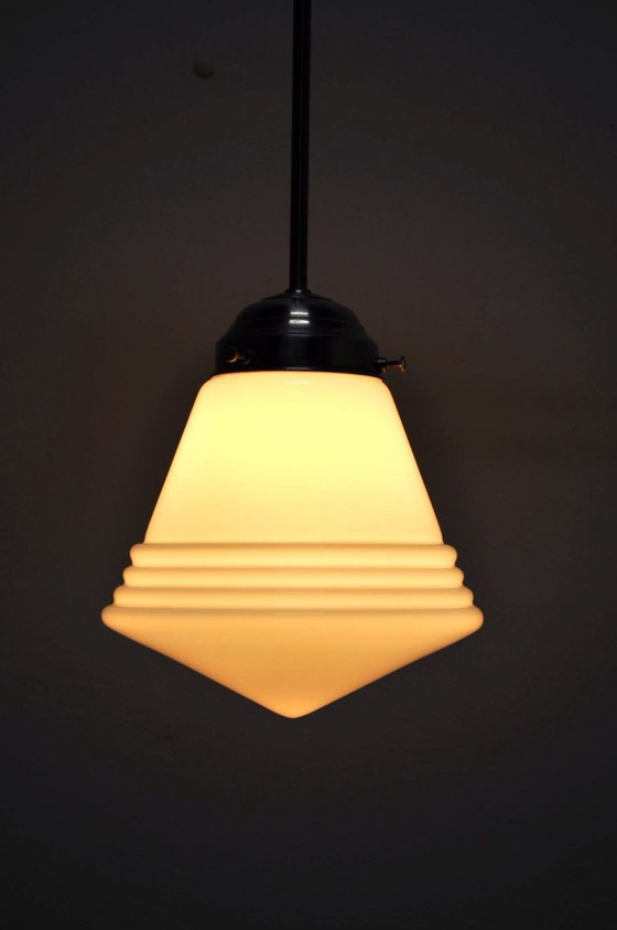 Lampada a sospensione vintage stile Art Déco – Lampade a sospensione, Metal (photo 3 of 7)