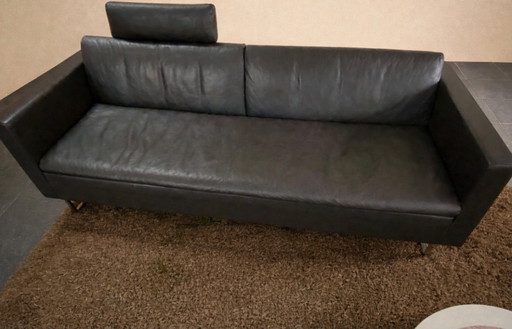 Canapé trois places intertime espresso foncé